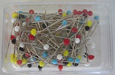 Glassheaded pins 30mm x 0,6mm (10 Grams)